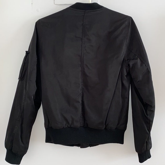 Love Tree Black Bomber Jacket Size Small - Picture 4 of 4